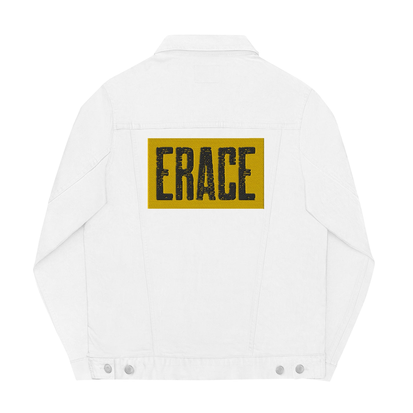 Black & Yellow Erace Logo Unisex denim jacket