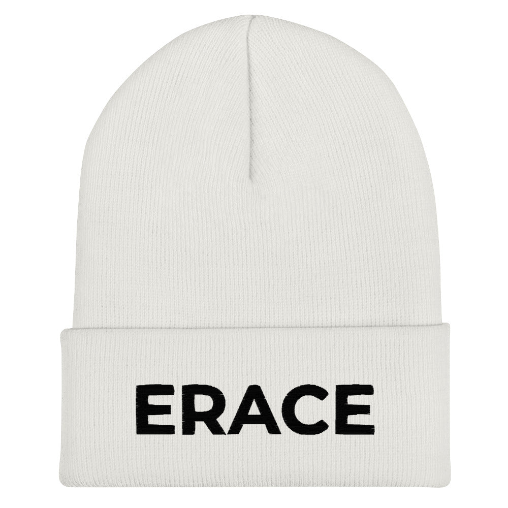 Black Erace Logo Cuffed Beanie