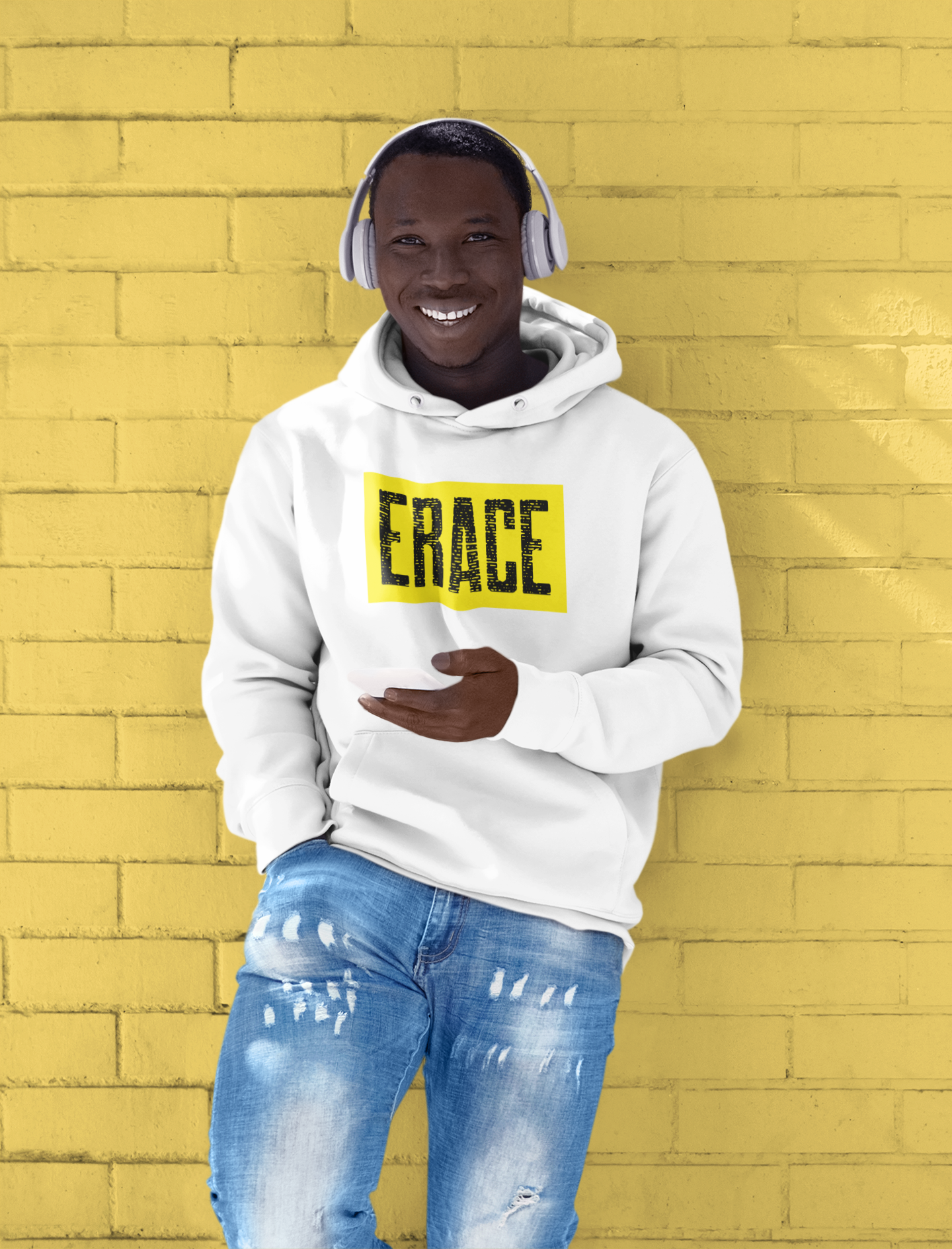 Black & Yellow Erace Logo Unisex Hoodie