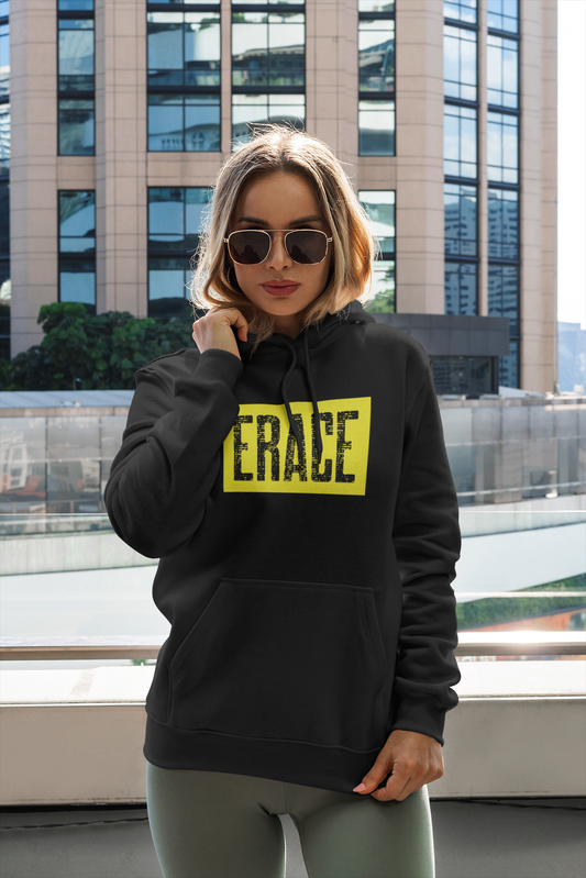 Black & Yellow Erace Logo Unisex Hoodie