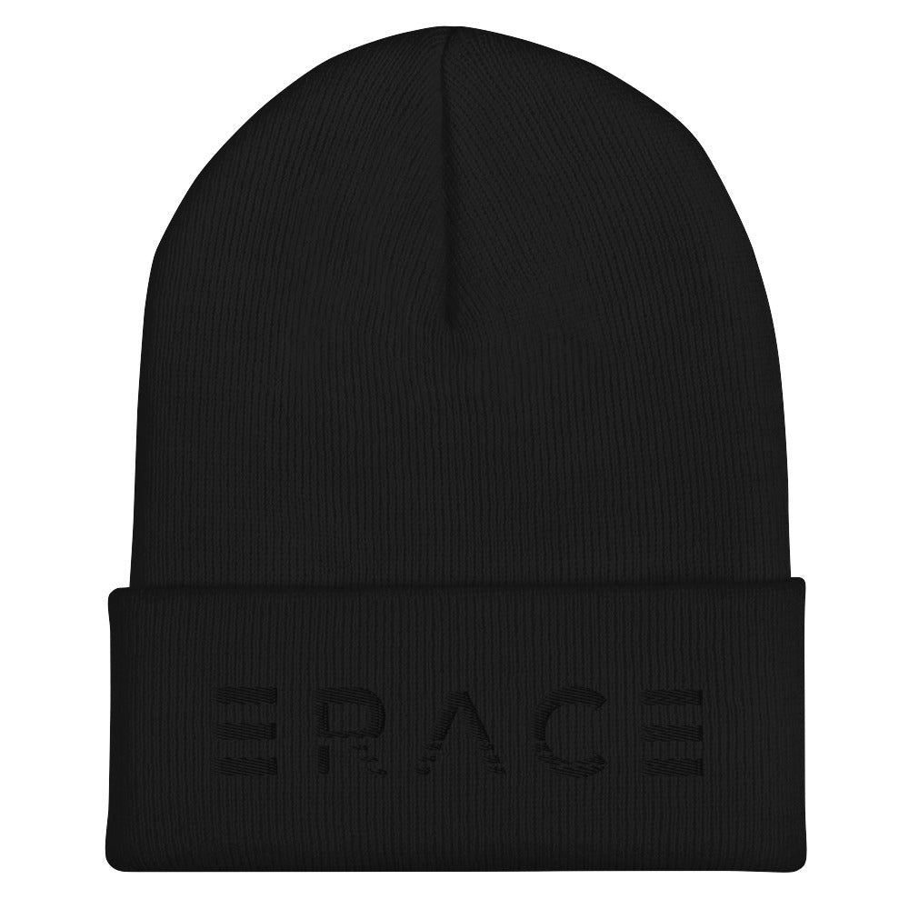 Stripe Erace Logo Cuffed Beanie