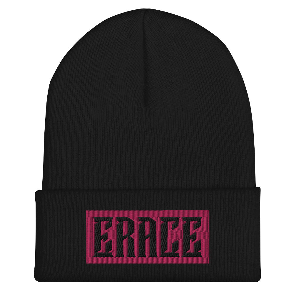Fuchsia Erace Logo Cuffed Beanie