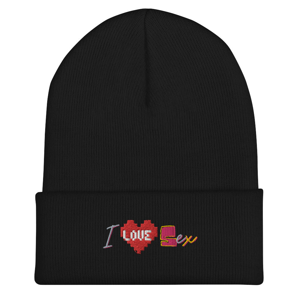 I Love Sex Cuffed Beanie