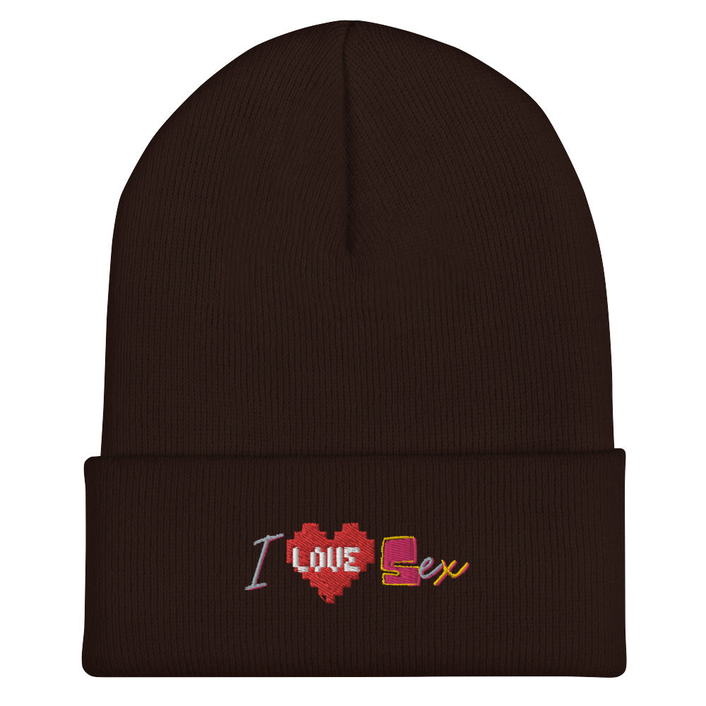 I Love Sex Cuffed Beanie