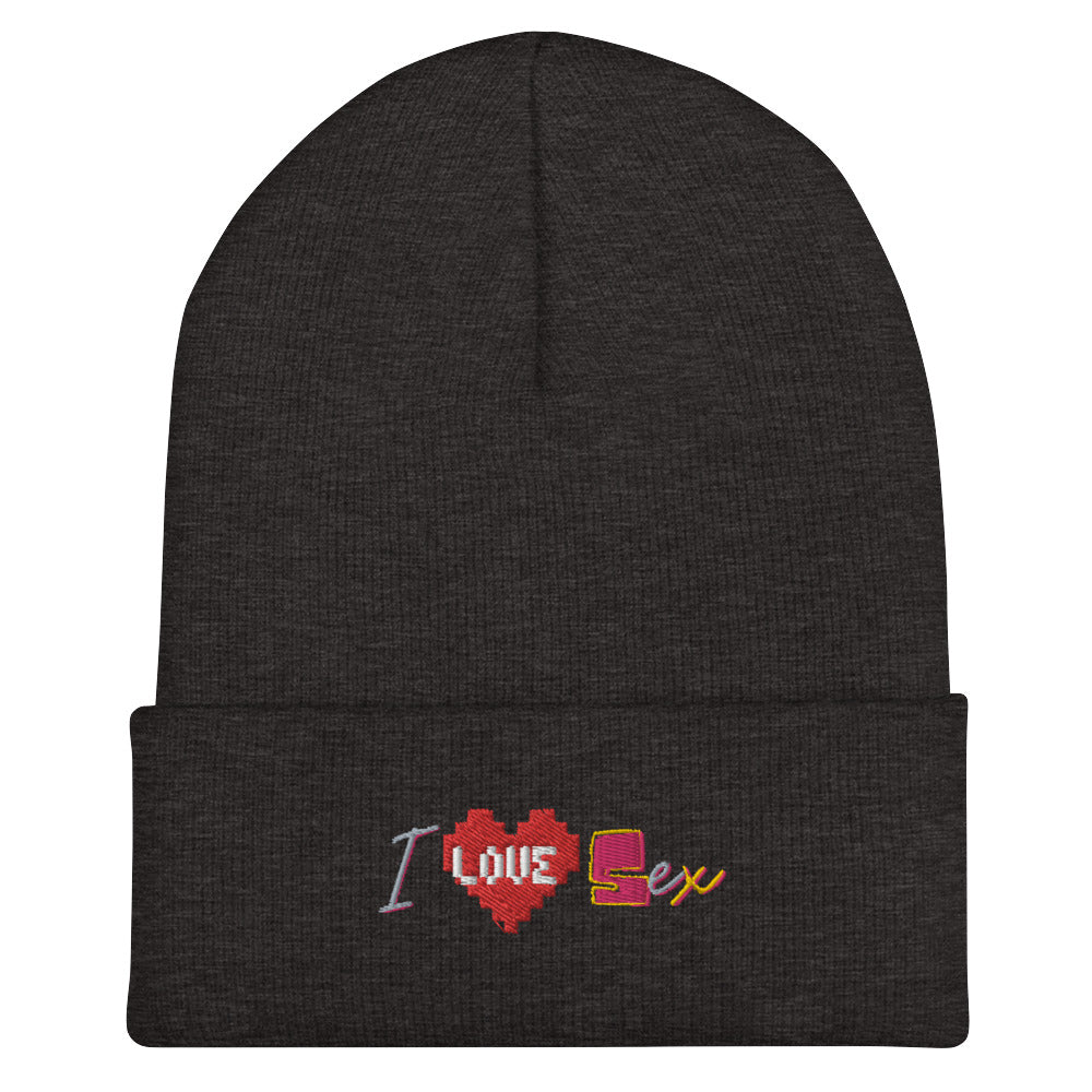 I Love Sex Cuffed Beanie