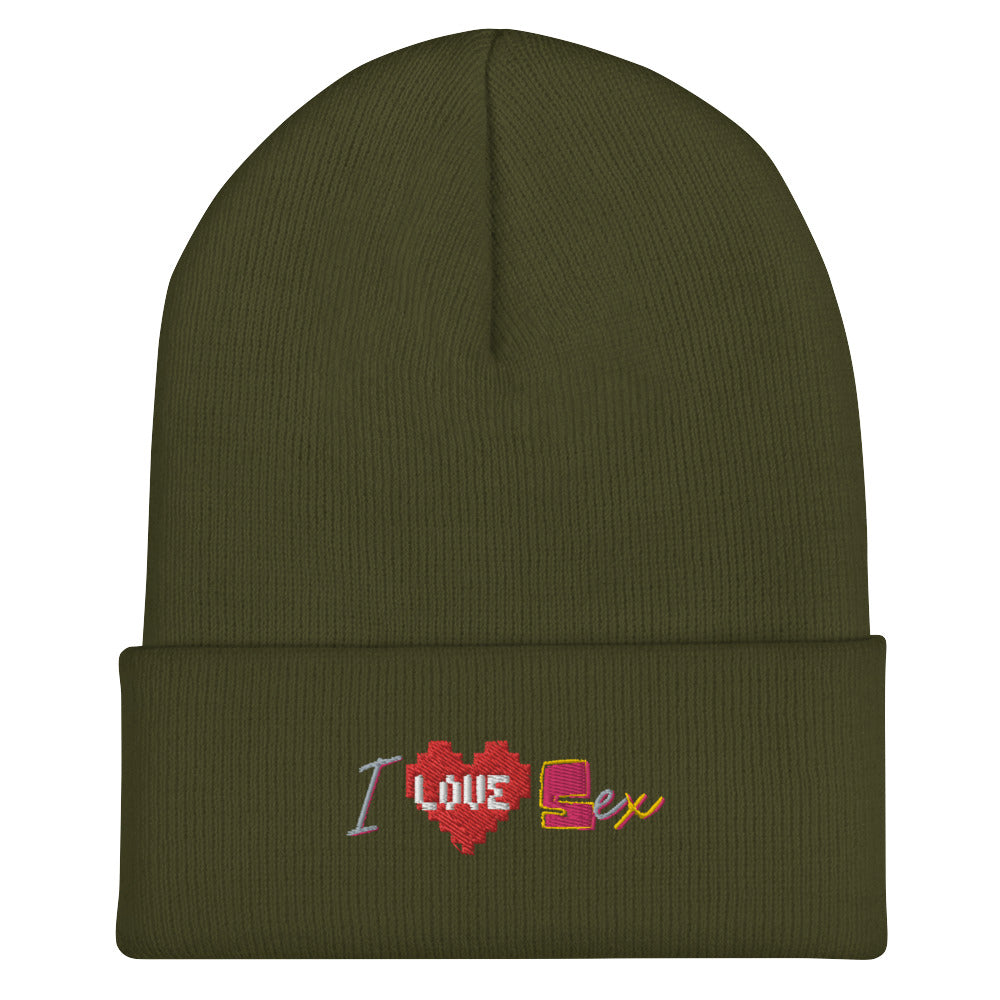 I Love Sex Cuffed Beanie