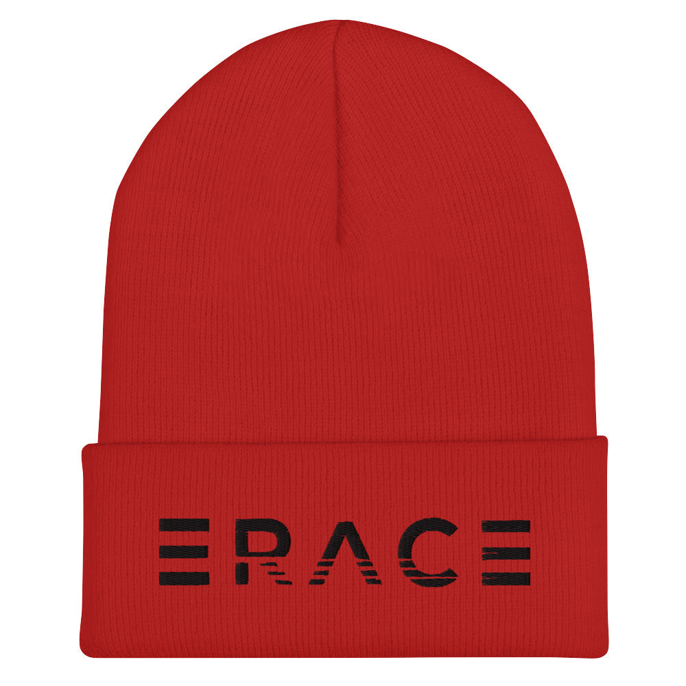 Stripe Erace Logo Cuffed Beanie