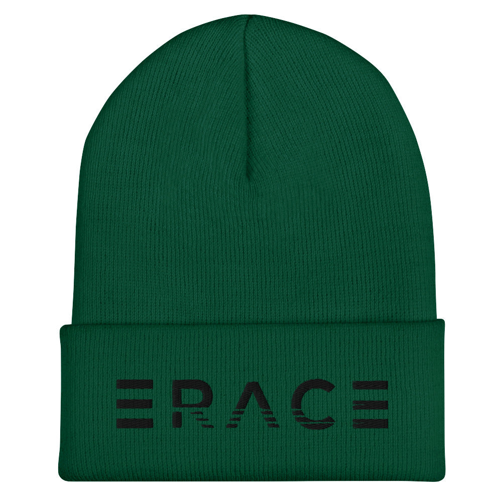 Stripe Erace Logo Cuffed Beanie