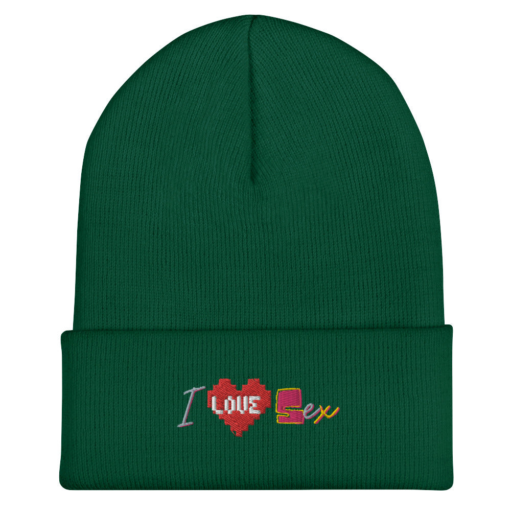 I Love Sex Cuffed Beanie