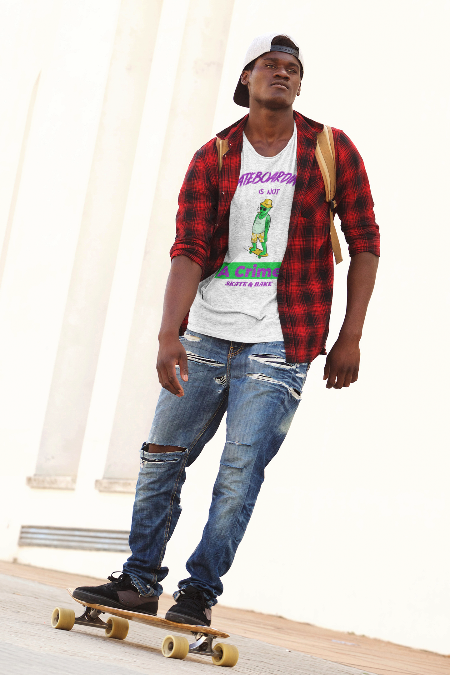 Skateboarding is not a crime Short-Sleeve Unisex T-Shirt