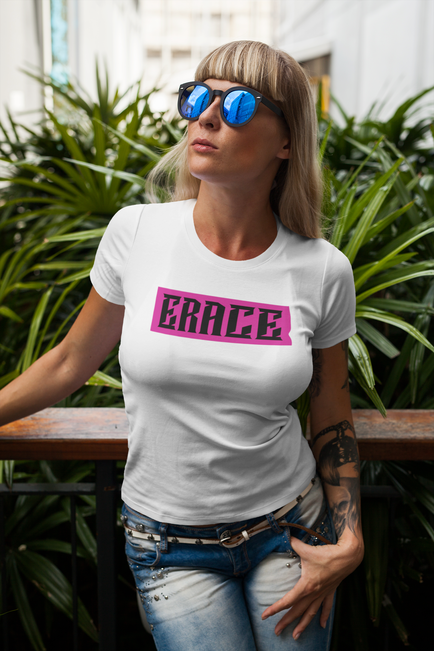 Fuchsia Erace Short-Sleeve Unisex T-Shirt