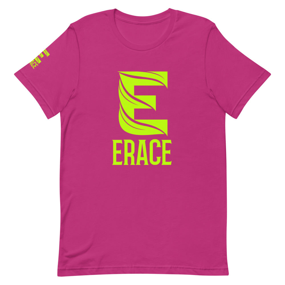 Lime Green Erace Logo Short-Sleeve Unisex T-Shirt