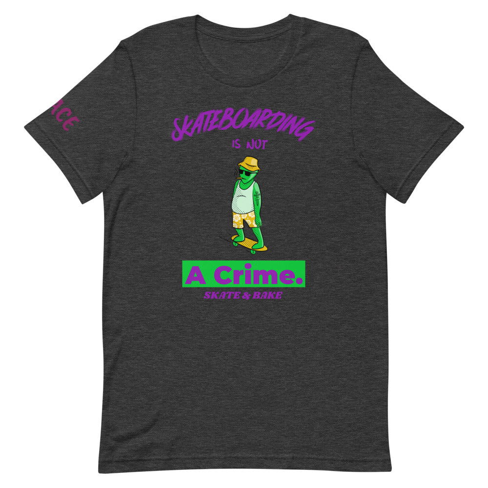 Skateboarding is not a crime Short-Sleeve Unisex T-Shirt