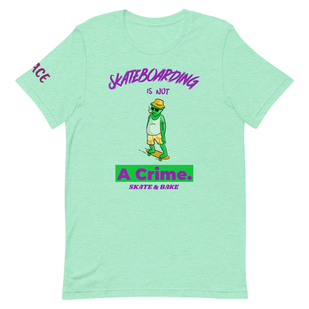 Skateboarding is not a crime Short-Sleeve Unisex T-Shirt