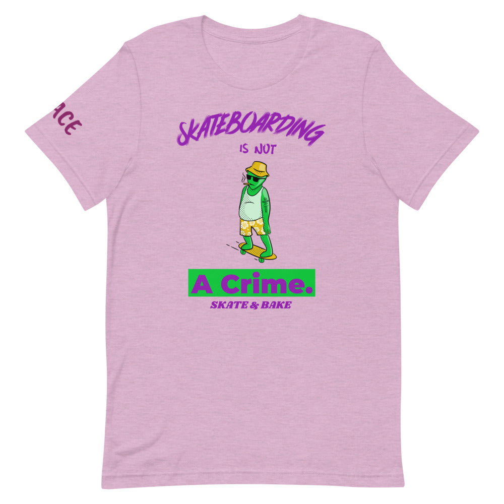 Skateboarding is not a crime Short-Sleeve Unisex T-Shirt