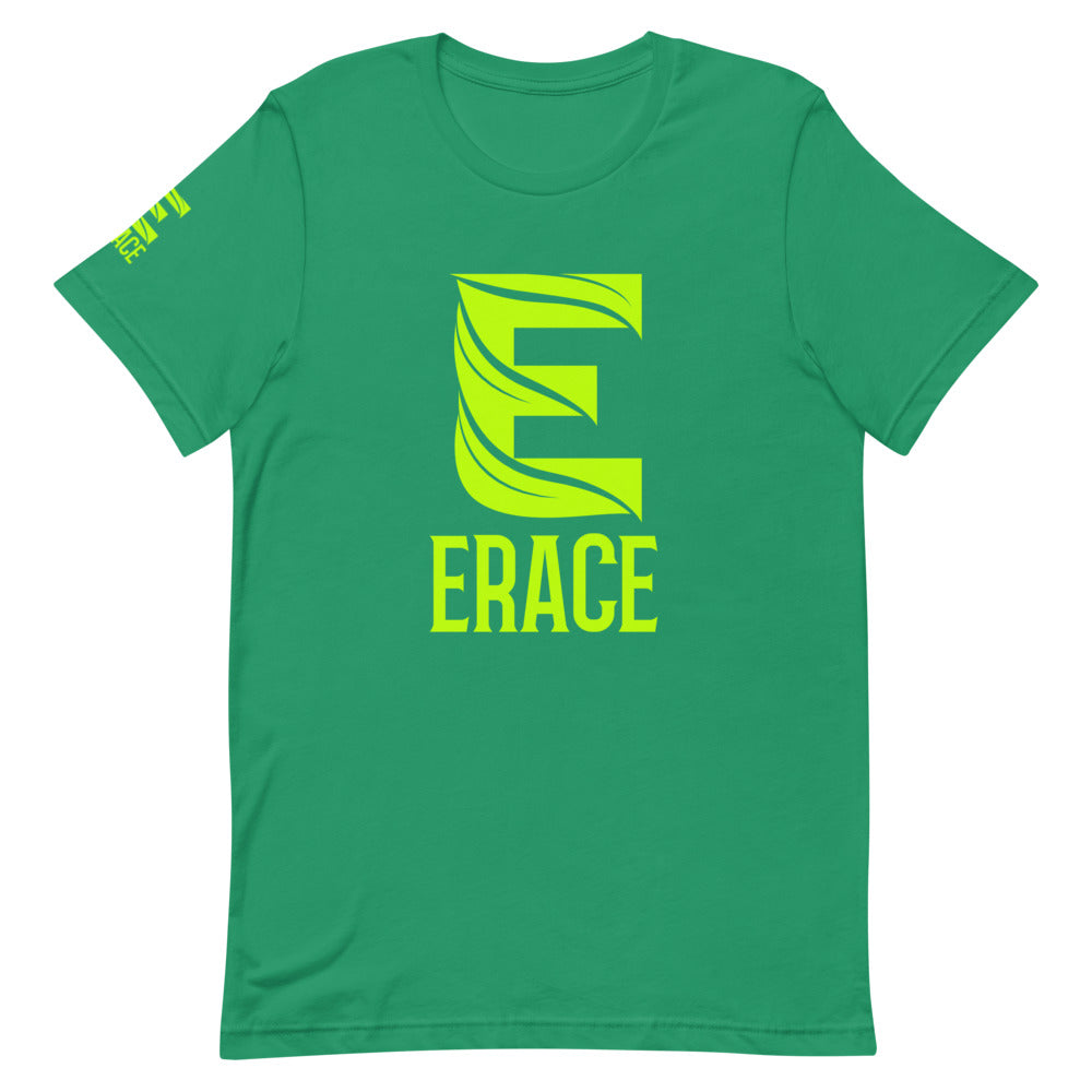 Lime Green Erace Logo Short-Sleeve Unisex T-Shirt