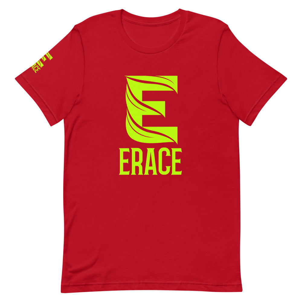Lime Green Erace Logo Short-Sleeve Unisex T-Shirt