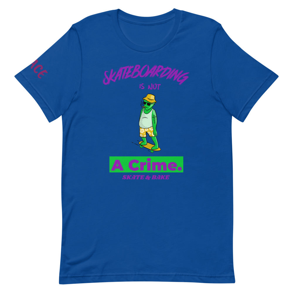 Skateboarding is not a crime Short-Sleeve Unisex T-Shirt