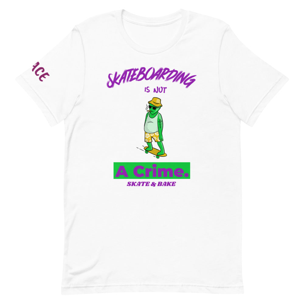 Skateboarding is not a crime Short-Sleeve Unisex T-Shirt